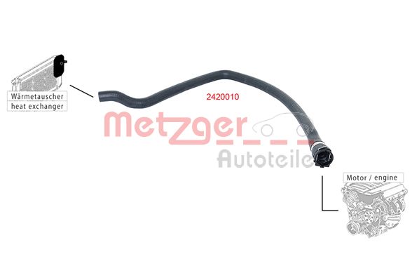METZGER 2420010 Kühlerschlauch